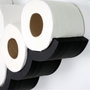 Hanah Home Wc018 Portarrollos de Papel Higiénico de Madera Negro 62x9x16 cm